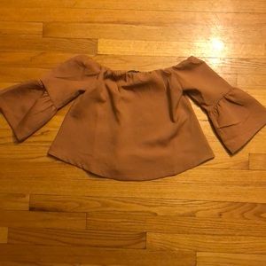 Off the Shoulder Top with Bell Sleeve Detail